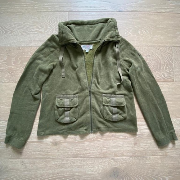 Coté Green Sweatshirt Jacket Size M - Picture 1 of 5
